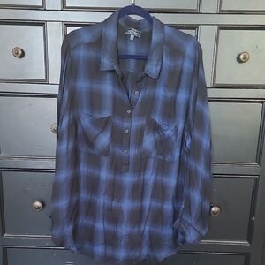 EUC Lucky Brand Flannel Print Top